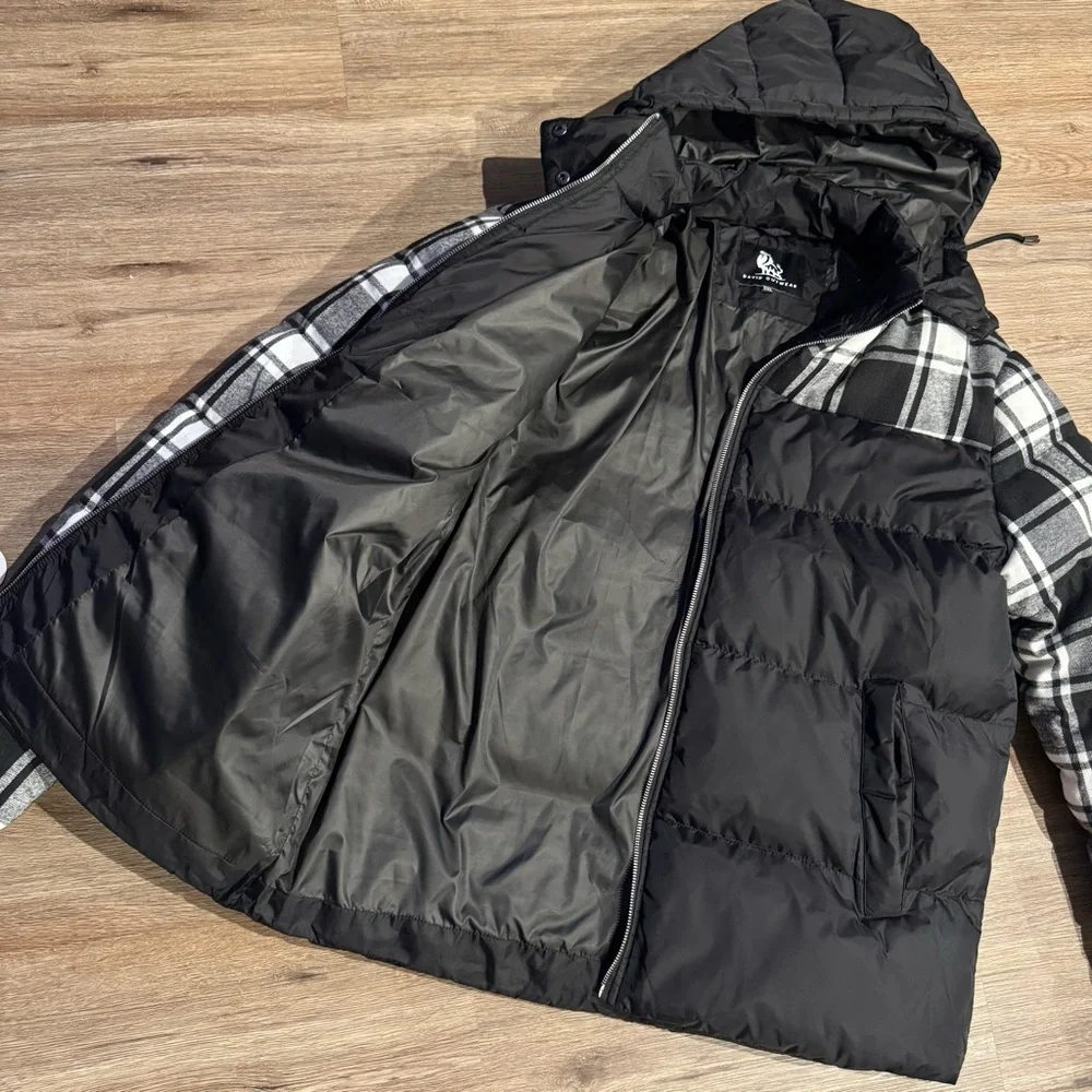 Black and Gray Men's Puffer Jacket